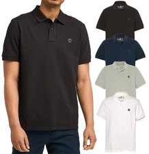TIMBERLAND Hombre Polo Millers River Piqué Manga Corta, Algodón Camiseta Top Nuevo S-2XL