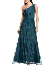 Rene Ruiz One-Shoulder Organza Gown Women's