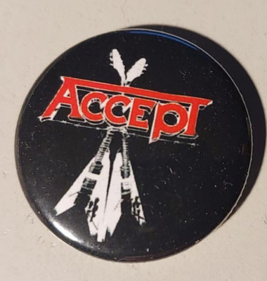 1x Accept Button Heavy Metal Speed Metal True Metal
