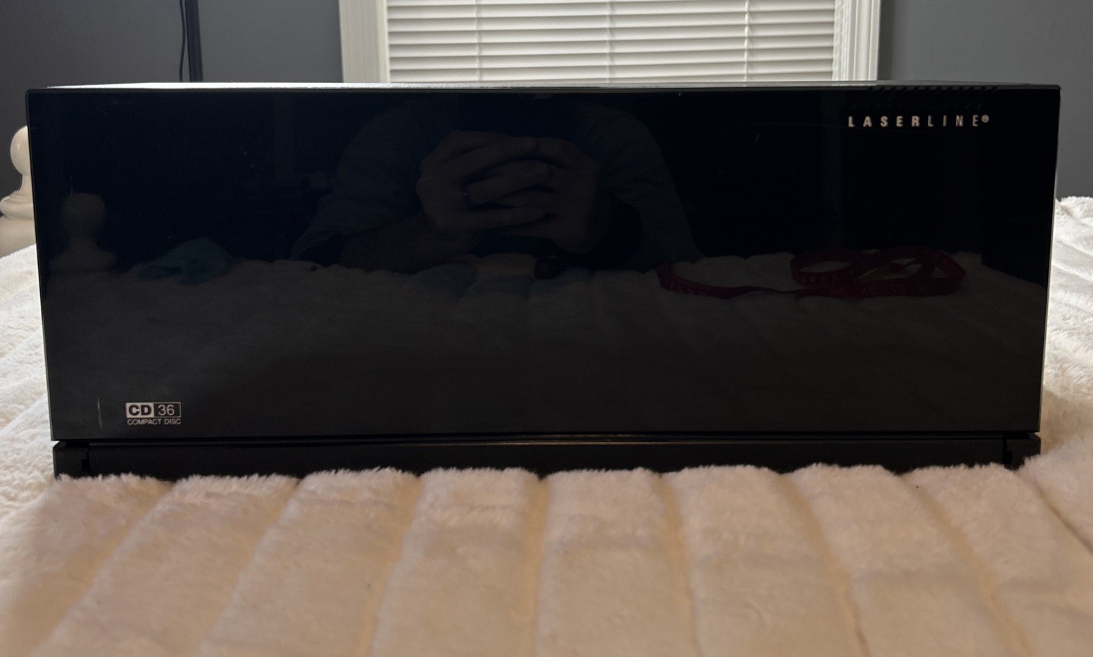 Laserline CD 36 Black Plastic Wall Mount Organizer Case Storage Shelf Rack Door