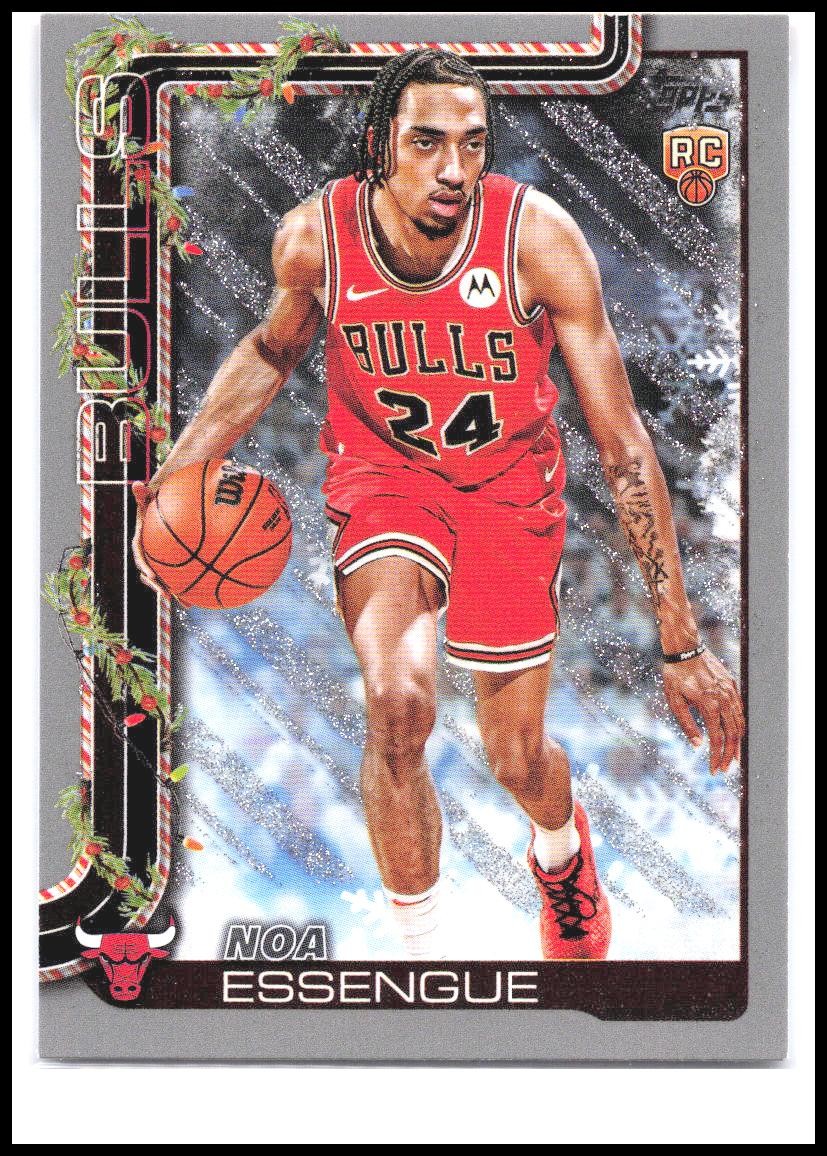 2025-26 Topps Holiday #H172 Noa Essengue Glitter Holiday