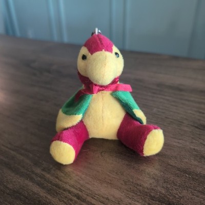 Kelly Toy Original Pocket Bean Pals Cracker the Parrot Keychain Vintage 1997