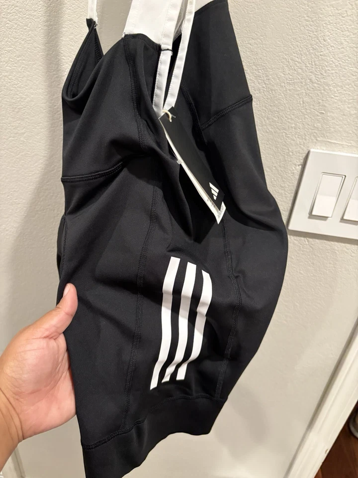 Adidas Padded Cycling Bib Shorts Women’s Size Medium NWT IJ8341 Black/White $160 - Image 2 of 4