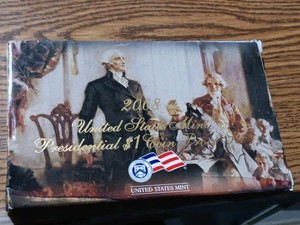 2008 S United States Mint Presidential $1 Dollar Proof Coin 4pc Set