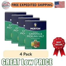 Morton Canning & Pickling Salt, for Preserving and Pickling, 4 LB Box (4 pack)