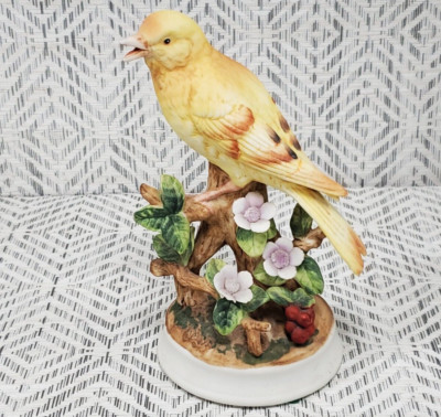 Yellow Canary - Angeline Handpainted Japan Bird Decorative Figurine - Repaired