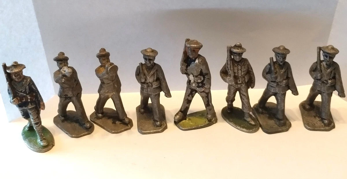 Ancienne figurine Alu plomb QUIRALU Aludo ? SOLDAT position tir armée vintage