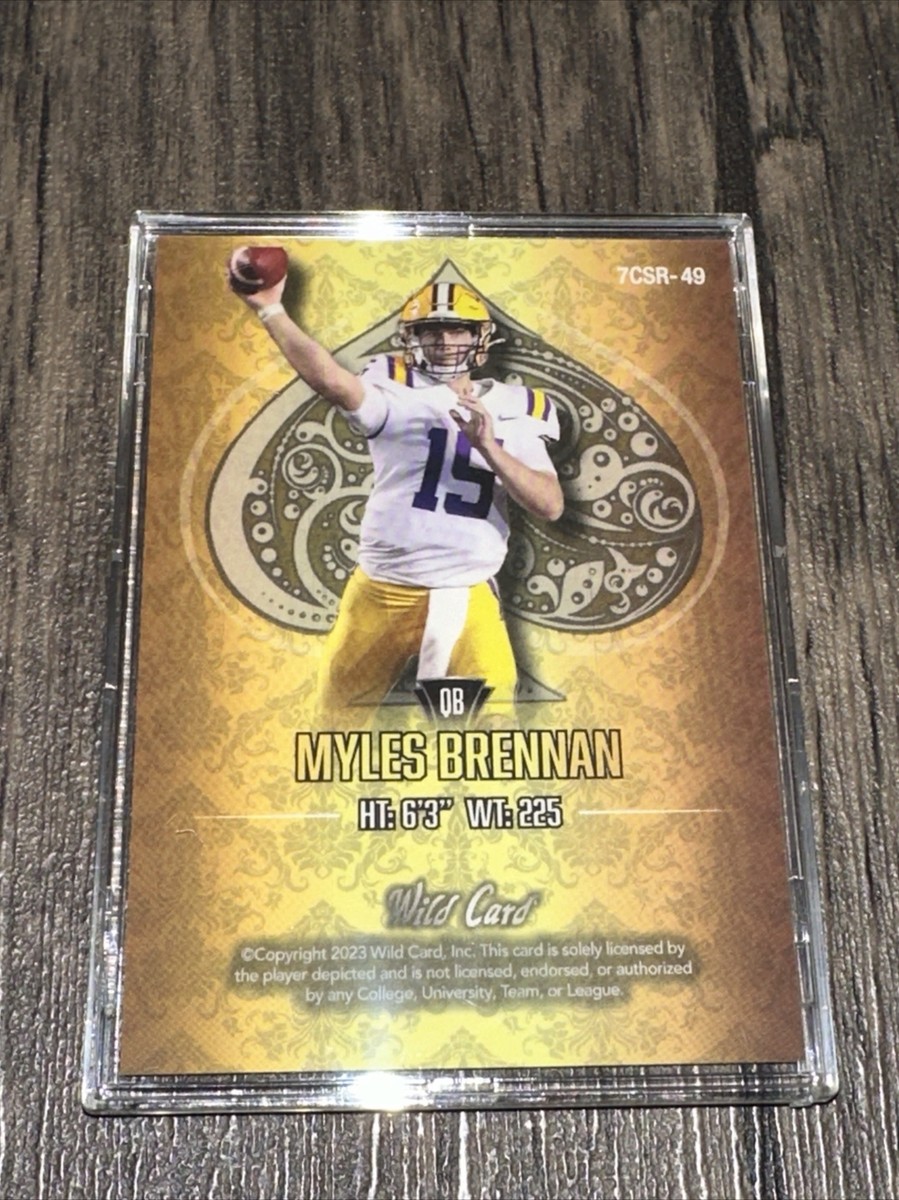 Myles Brennan 2023 Wild Card Card Stud #7CSR-49 Pre-Rookie LSU 1/1