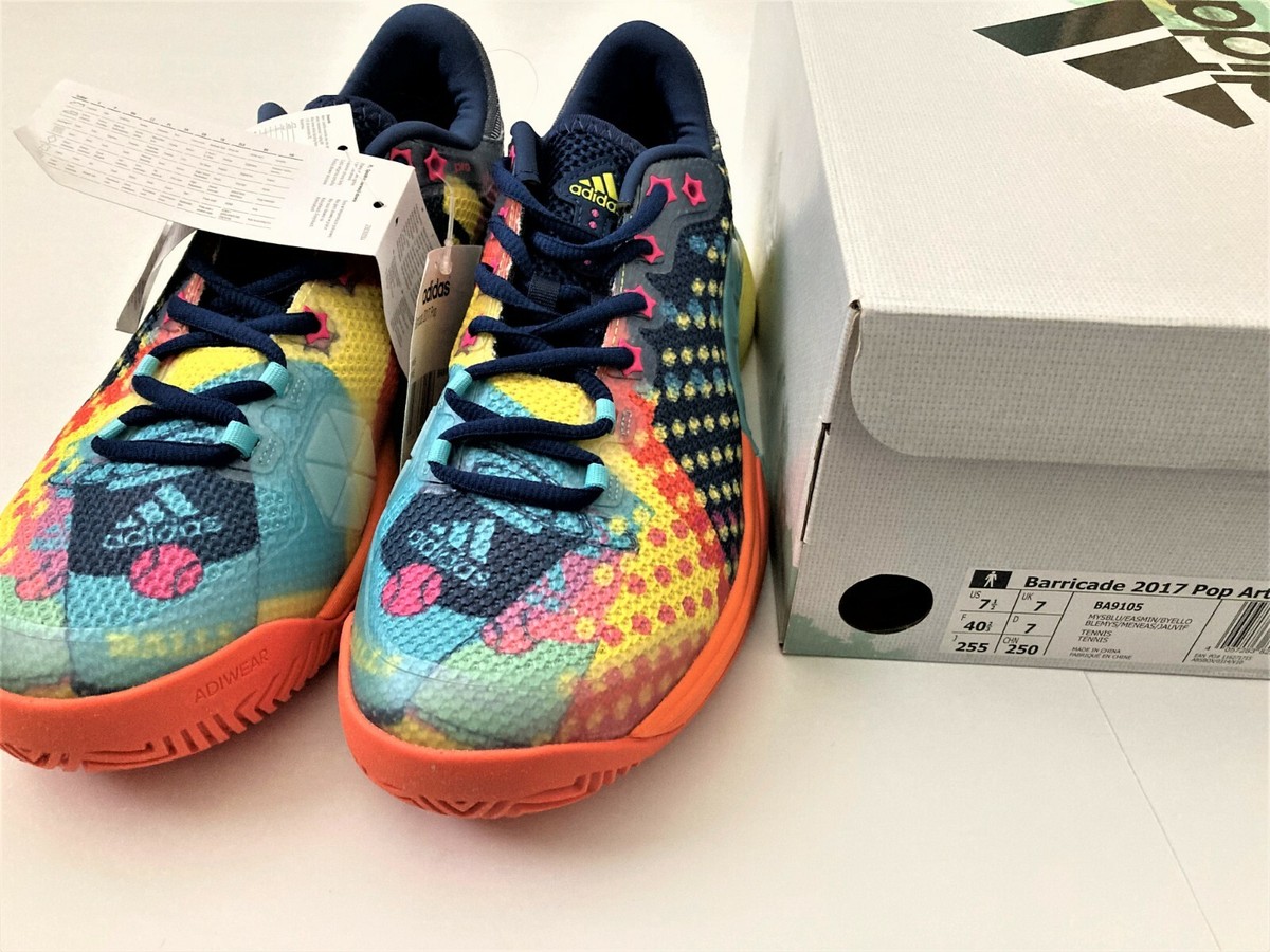 Adidas Barricade Tennis Shoes Men's 8 POP ART 2017 Limited Adidas Barricade Tennis Shoes Men's 8 POP ART 2017 Limited