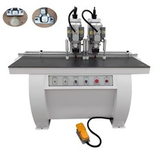 Double Station Woodworking Hinge Drilling Boring Machine 110V 45-9.5 1.5KW*2