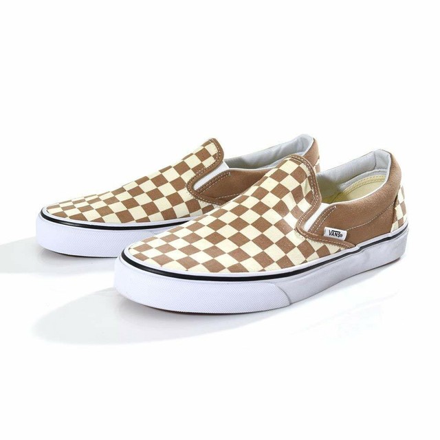 tiger eye tan and white checkered vans
