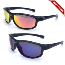New Men Polarized Sunglasses Sport Mirror Wrap Around Driving Eyewear Glasses Us