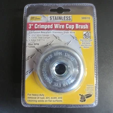 IVY Classic 38901 3-Inch x 5/8-Inch-11 Arbor, Stainless Steel Knot Wire Cup Brus