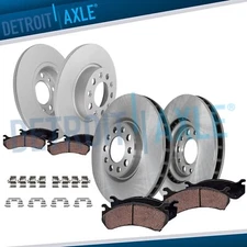 8pc Front Rear Brake Rotors Ceramic Brake Pads Kit for Fiat 500X Jeep Renegade