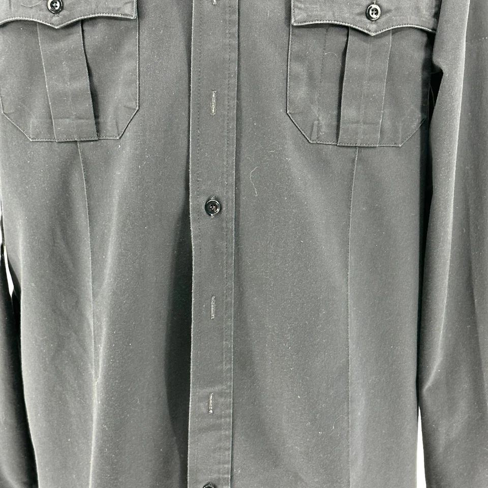 Blauer Shirt Men XL 17-17.5 39 Blue Uniform Employee Button Up 8703X Long Sleeve - Image 3 of 4