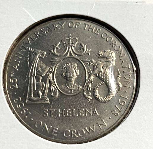 elf Saint Helena 1 Crown 1978 Heraldic Animals