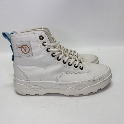 Vans Sentry Wc Glory Check Cream Hi-Top Waffle Cup Shoes Mens 6 Womens 7.5