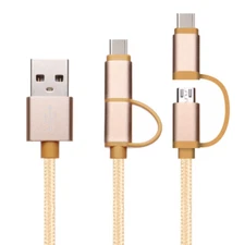 1PC 2-In-1 Multiple Use Type-C Android Multi-function Data Cable Connect Cable