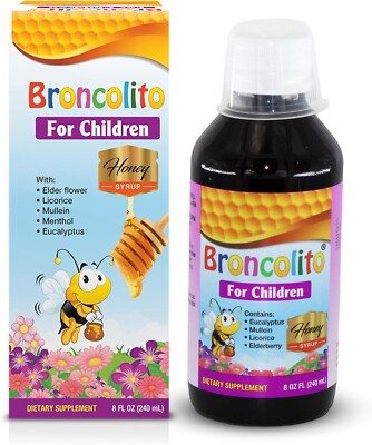BRONCOLITO Jarabe de miel para niños  8 onzas líquidas (suplemento dietético)