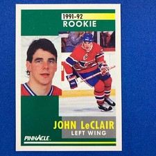 John LeClair 1991-92 Pinnacle Rookie Card #322 NHL Montreal Canadiens