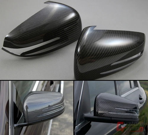 FOR 2014-18 MERCEDES BENZ CLA 250 AMG CLA43 CARBON FIBER SIDE MIRROR COVERS PAIR