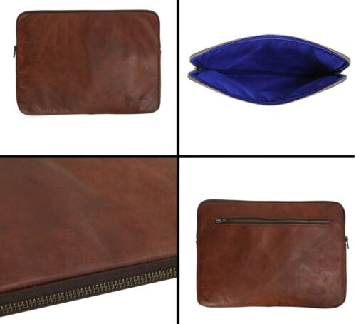 Leather Laptop Sleeve Case for MacBook Pro Air 13 13.3" Document Holder NEW - Picture 1 of 12