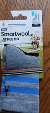 Smartwool socks Small Sm S merino wool Gray Blue Athletic crew Women Men Striped