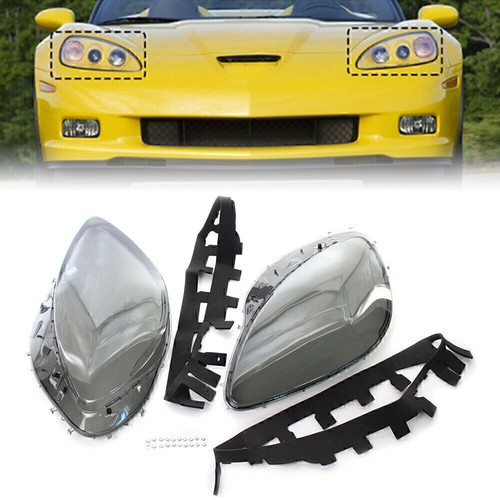 Headlight Lens Cover Head Light Lamp Clear Cover For Chevrolet Corvette C6 05-13
