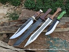 4 pcs knifes lot four full tang Fixed blades hunting survival tactical camping