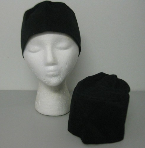 Chefs Hat Black Skull Cap Elastic Fit 