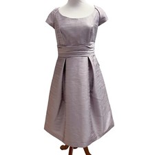 Alfred Sung Dress Size 10 Midi Bridesmaid Cocktail Elegant Formal Purple Dress