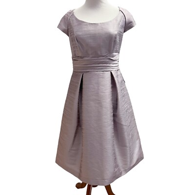 Alfred Sung Dress Size 10 Midi Bridesmaid Cocktail Elegant Formal Purple  Dress | eBay
