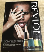 2014 REVLON Power of Color Nail Enamel - Model: Jamahl Thompson - Magazine Ad