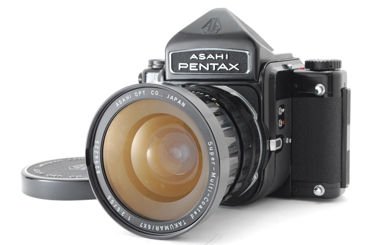 NEAR MINT] PENTAX 6x7 67 Eye Level Mediun Format + 55mm F3.5 Lens 