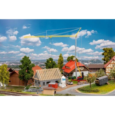 Faller H0 130658 - Haus im Bau mit Kran Bausatz   Neuware  Sonderangebot