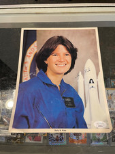 SALLY K. RIDE 1ST WOMEN IN SPACE ASTRONAUT SIGNED 8X10 NASA OFFICIAL PHOTO JSA 6