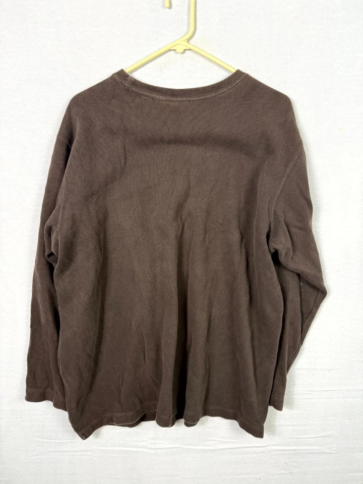 Covington Shirt Mens XL ( 46-48 ) Brown Crew Neck Long Sleeve Pullover Trendy - Image 2 of 4