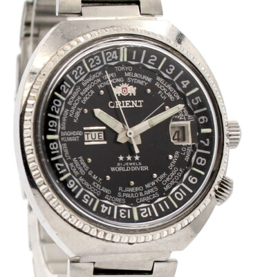 ORIENT WORLD DIVER 3 Star 21 Jewels Automatic Steel 44mm Vintage Men's Watch