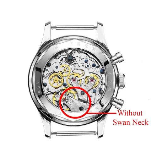 RED STAR SEAGULL ST1901 PANDA 40mm Pilot Chronograph Watch NEUMAN C3 Swan Neck - Picture 15 of 16