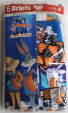 Space Jam Cartoon Boys Underwear Briefs 100 Cotton 5 Pack Size 4 NEW