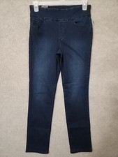 Gloria Vanderbilt Amanda Pull On Jeans Womens 10 Blue Dark Wash Slim Leg NEW