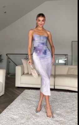 ZARA【NEW】STRAPLESS POPLIN DRESS ZARA NEW WOMAN FW23 STRAPLESS PRINTED TULLE DRESS GRAYS