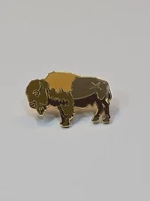 Buffalo Bison With Star Lapel Pin 3 Colors 