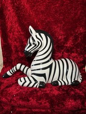 Vintage Style Large Zebra Ornament Black & White Wildlife #656