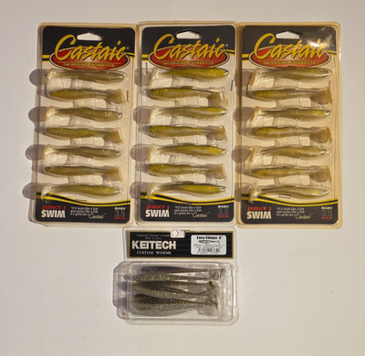 Castaic Swimbaits 3.5in Scented 7pk Lot Of 3 Keitech Easy Shiner 4'' 0124