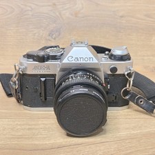 Canon AE-1 Program 35mm SLR Film Camera W/50mm 1:1.8 Lens Untested