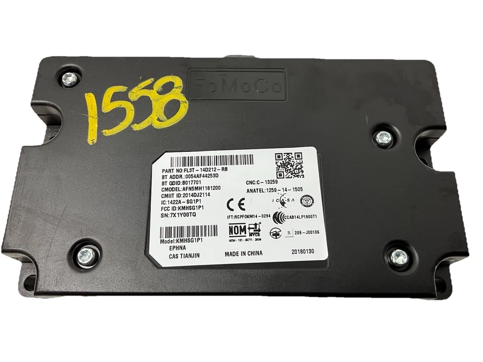 2018 FORD ESCAPE VOICE BLUETOOTH COMMUNICATION MODULE FL3T14D212RB OEM - Image 2 of 4