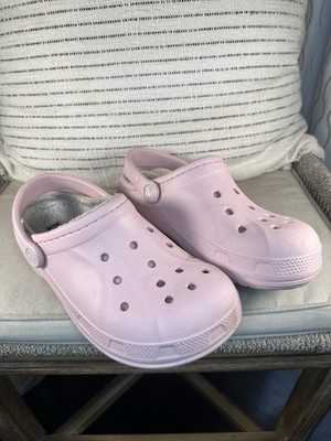 Crocs Unisex Coast Pink Rubber Closed Toe Slip On Clog Shoes Size M 7 W 9
