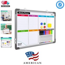 Weekly Calendar Whiteboard for Wall, Dry Erase Board, Magnetic White Board  ...