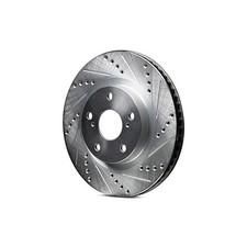 For Ford Mustang 24-26 Brake Rotor eLINE Drilled & Slotted 1-Piece Front
